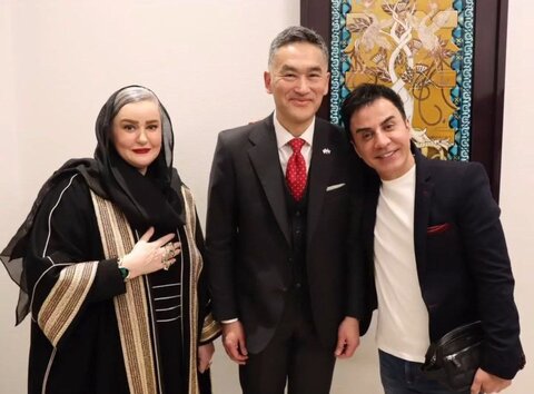 عکس | داریوش فرضیایی و نعیمه نظامدوست با سفیر ژاپن در تهران