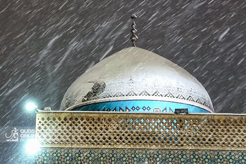 شب برفی حرم مطهر رضوی