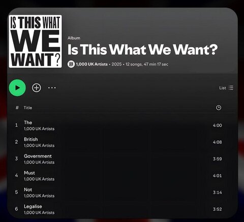 عکس | اقدام عجیب هزار موسیقیدان در اعتراض به هوش مصنوعی!