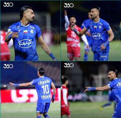 عکس | پرتاب ساعت مچی به سوی رامین رضاییان در دربی ۱۰۵!