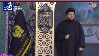 فیلم | حضور سید محمدمهدی نصرالله در ویژه برنامه تحویل سال حرم مطهر رضوی
