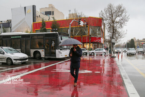 بارش باران بهاری در مشهد