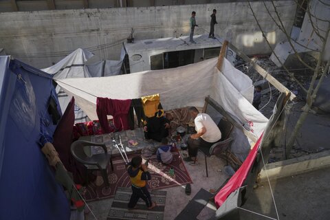 تبدیل دانشگاه بمباران شده غزه به پناهگاهی برای آوارگان فلسطینی