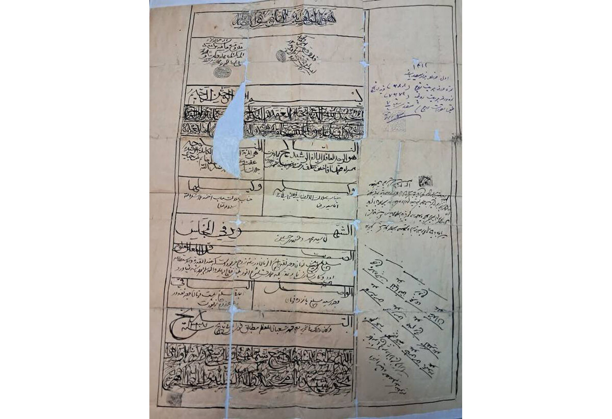 معرفی قباله ازدواج اهدایی ۱۰۹ساله موجود در اداره اسناد آستان قدس رضوی