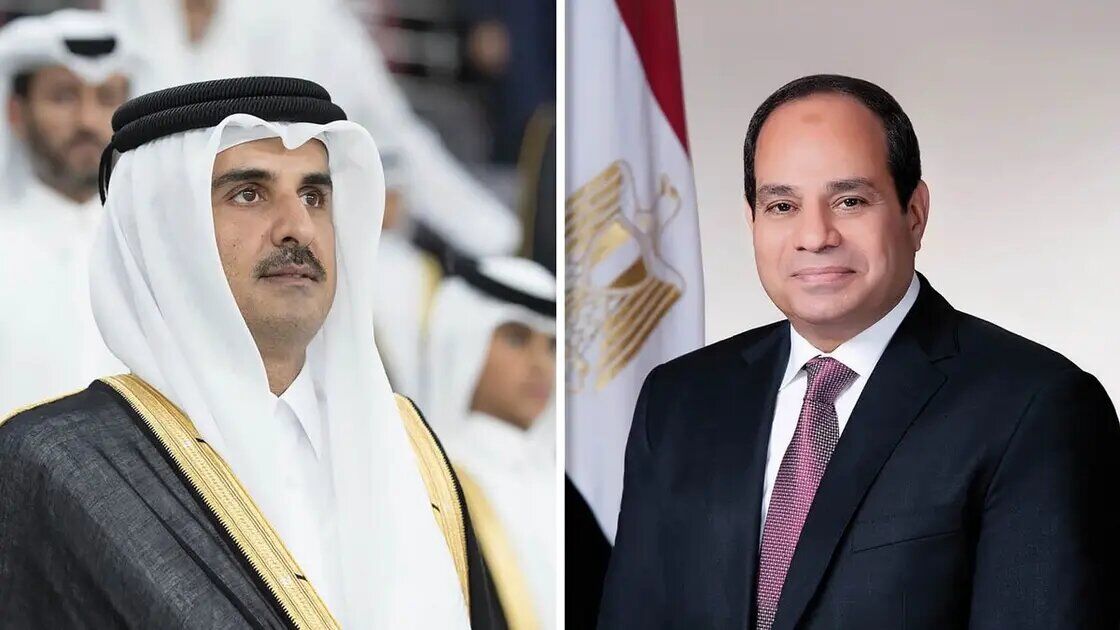 دیدار السیسی و امیر قطر