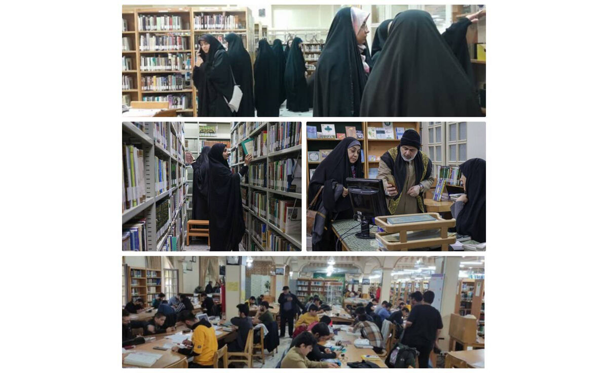 استقبال مراجعان مهمان از خدمات متنوع مطالعاتی کتابخانه مرکزی حرم رضوی