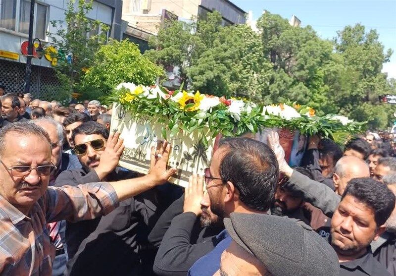 تشییع شهید علی‌اصغر مرشدلو در نیشابور