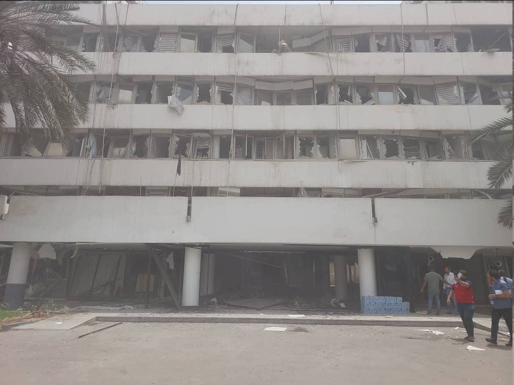 انفجار بسیار شدید در بندر شهید رجایی هرمزگان + تصاویر