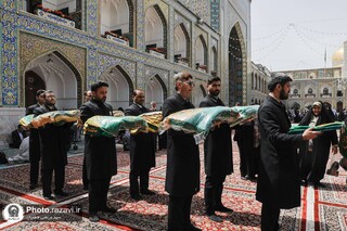 آئین اعزام کاروان زیر سایه خورشید در حرم مطهر رضوی برگزار شد