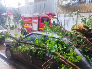 توفان شدید مشهد ۱۴ حادثه را در پی داشت