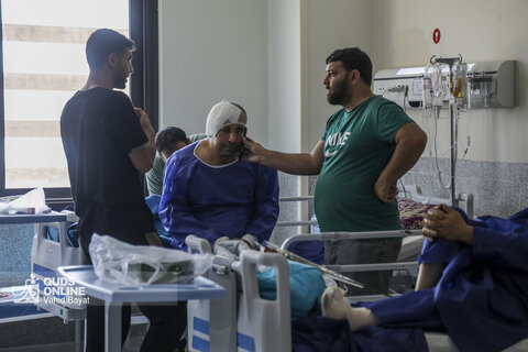 مصدومان حادثه انفجار بندر شهید رجایی