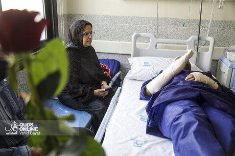 مصدومان حادثه انفجار بندر شهید رجایی