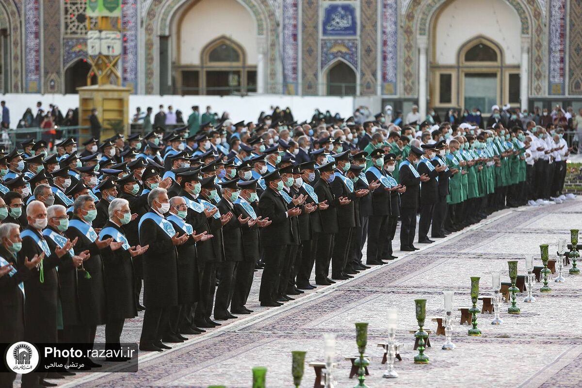 مراسم خطبه‌خوانی خادمان رضوی به یاد درگذشتگان حادثه بندرعباس