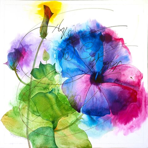 ابراهیم حقیقی از نقاشیهای جدیدش رونمایی میکند/ تلفیقی جذاب از شعر و رنگ