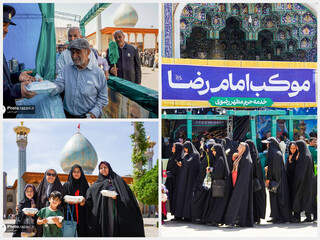 خدمات‌رسانی موکب امام رضا(ع) به زائران قم و شیراز هم زمان با دهه کرامت