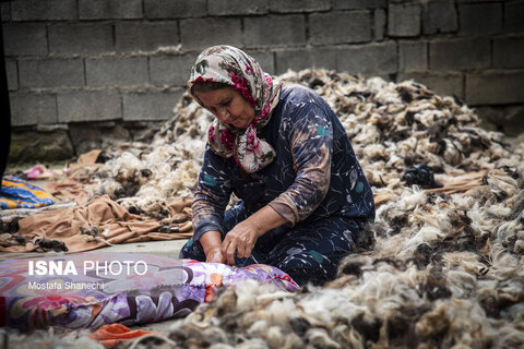 تشک‌دوزی سنتی در روستای «دو آب» - سوادکوه