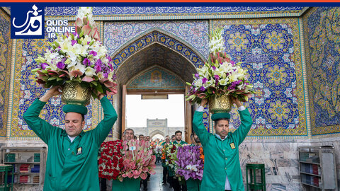 گل‌آرایی صحن‌ها و پنجره فولاد در آستانه‌ ولادت ولی نعمتمان امام رضا علیه السلام