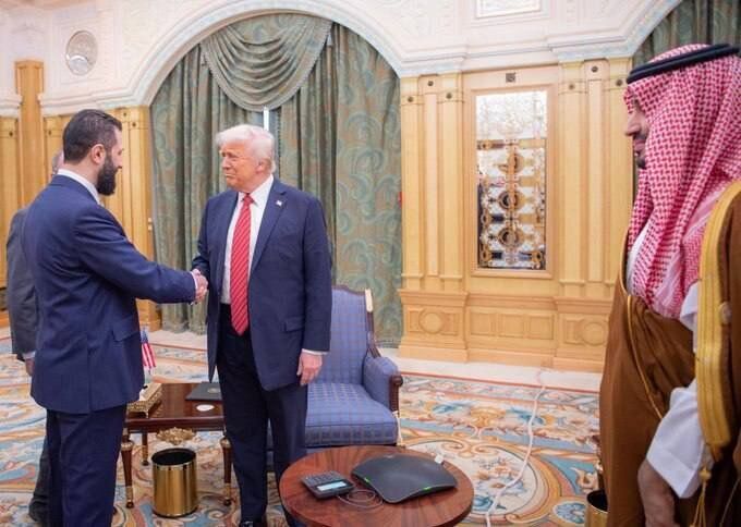 دیدار جولانی و ترامپ در عربستان + عکس