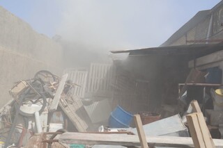 آتش‌سوزی مهیب انبار ۱۵۰۰ متری در مشهد