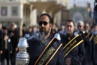 دسته‌روی خادمان حرم بانوی کرامت در سالرروز شهادت امام جواد(ع)