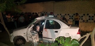 جان باختن راننده ۱۸ ساله در حادثه برخورد تیبا با ستون برق