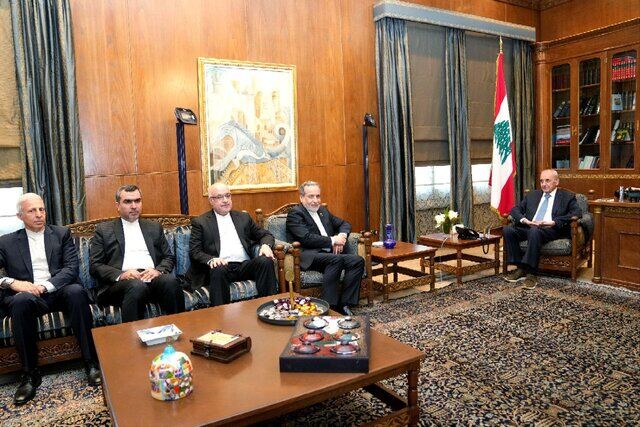 دیدار عراقچی با رئیس پارلمان لبنان