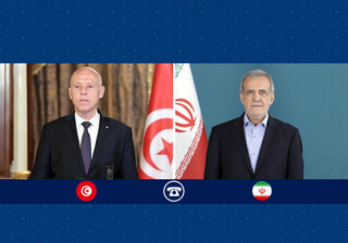 روسای جمهور ایران وتونس بر لزوم یکصدایی در محکومیت جنایت‌گری رژیم صهیونسیتی تاکید کردند