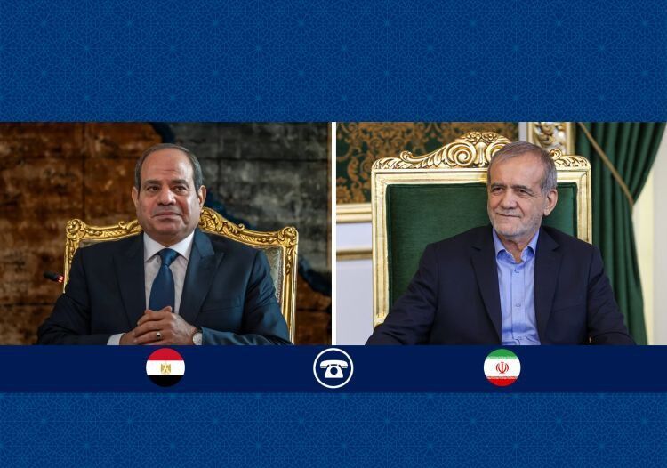 تأکید رؤسای جمهور ایران و مصر بر موضع مشترک در برابر تجاوزگری اسرائیل