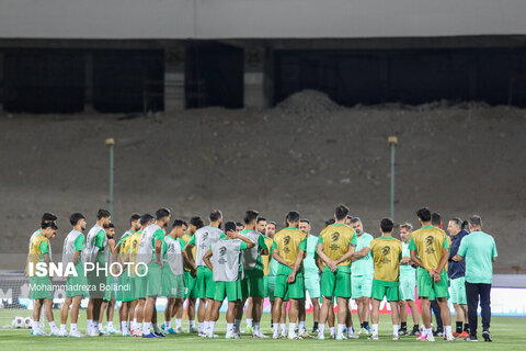 تمرین تیم ملی فوتبال ایران پیش از دیدار با کره شمالی