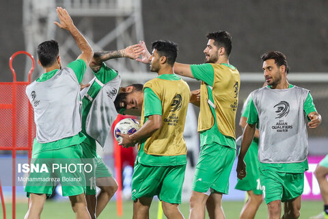 تمرین تیم ملی فوتبال ایران پیش از دیدار با کره شمالی