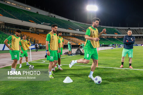 تمرین تیم ملی فوتبال ایران پیش از دیدار با کره شمالی