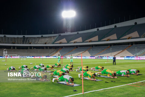تمرین تیم ملی فوتبال ایران پیش از دیدار با کره شمالی
