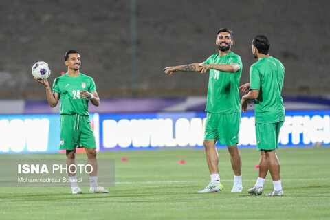 تمرین تیم ملی فوتبال ایران پیش از دیدار با کره شمالی