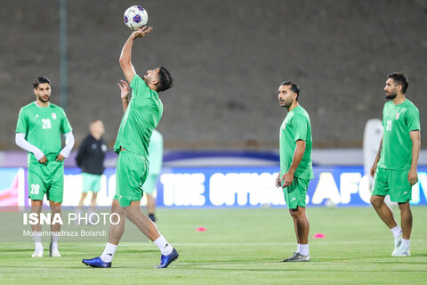 تمرین تیم ملی فوتبال ایران پیش از دیدار با کره شمالی