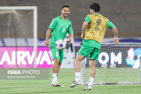 تمرین تیم ملی فوتبال ایران پیش از دیدار با کره شمالی