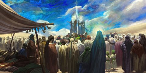 کمال دین/ نقاشی جدید حسن روح الامین به مناسبت عید غدیر