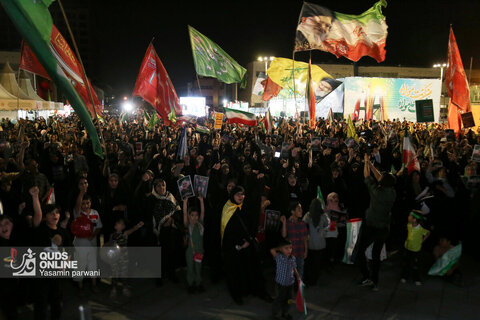 تجمع مردمی علیه تهاجم رژیم صهیونیستی به ایران - میدان شهدا