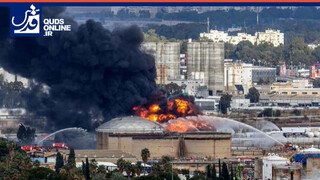 فیلم | آسیب شدید پالایشگاه حیفا در جریان حملات موشکی ایران