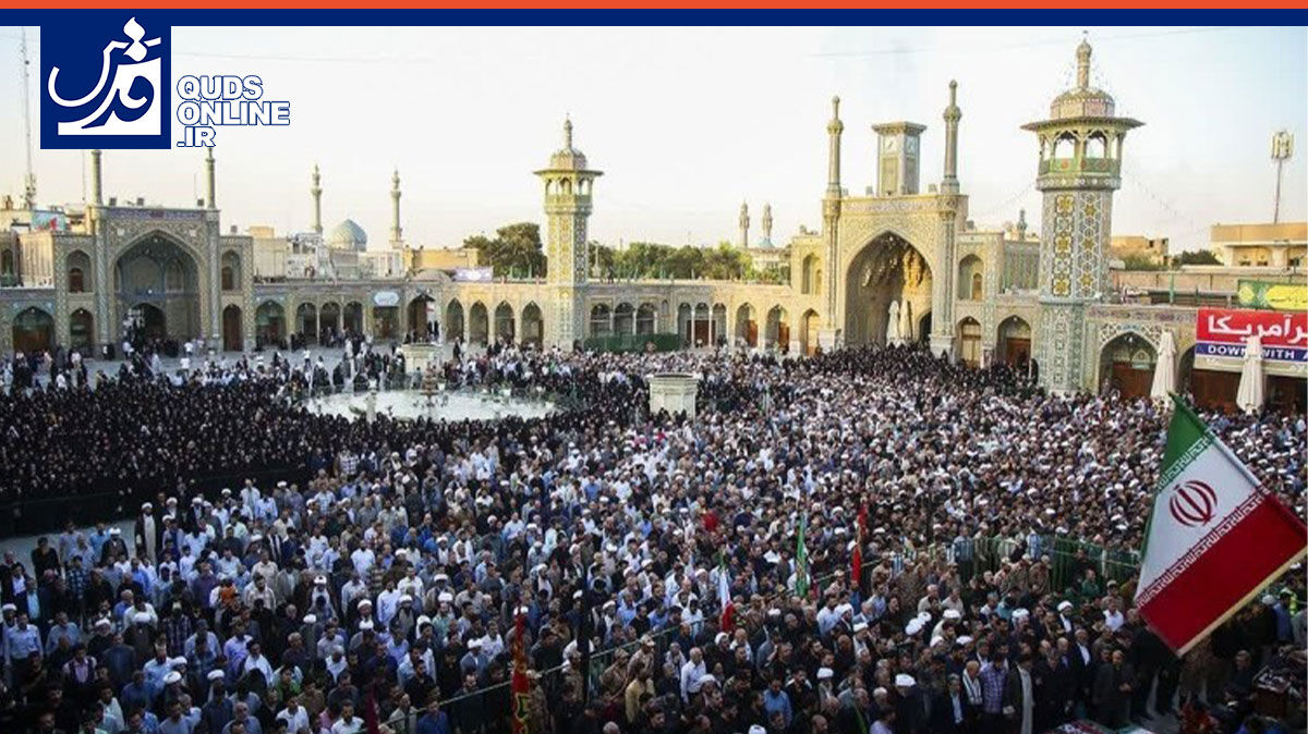 فیلم | تشییع پیکرهای مطهر شهدای حمله اسرائیل در قم