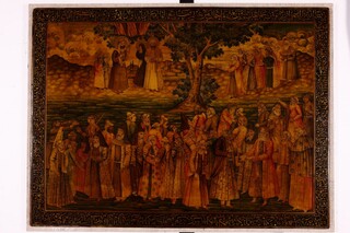 رونمایی از «نگاره مباهله» اثر آقا نجف‌علی اصفهانی موجود در گنجینه رضوی / تجلی لحظه‌ای که ایمان در برابر تردید ایستاد