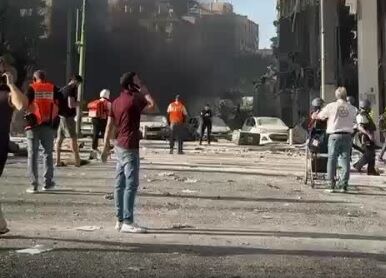 ریزش ساختمان بورس تل‌آویو با اصابت موشک‌های ایرانی