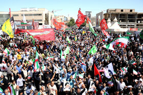 برگزاری راهپیمایی بشارت نصر در مشهدالرضا