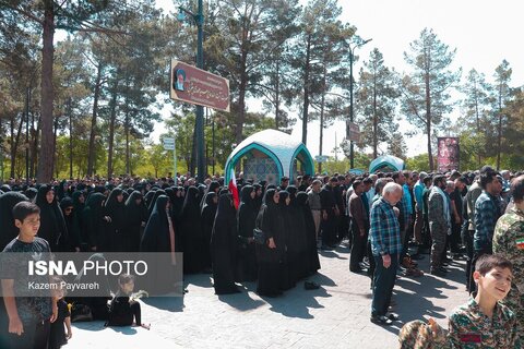 تشییع پیکر مطهر ۷ شهید حمله رژیم صهیونیستی - اصفهان
