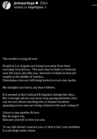 ابراز همدردی بازیگر سریال «ونزدی» با مردم ایران