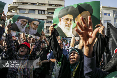تجمع مردمی در محکومیت تجاوز آمریکا و اعلام انزجار از ترامپ