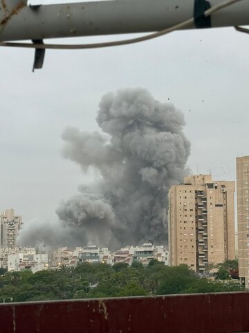 اصابت موشکهای ایرانی به شهر بئرشبع