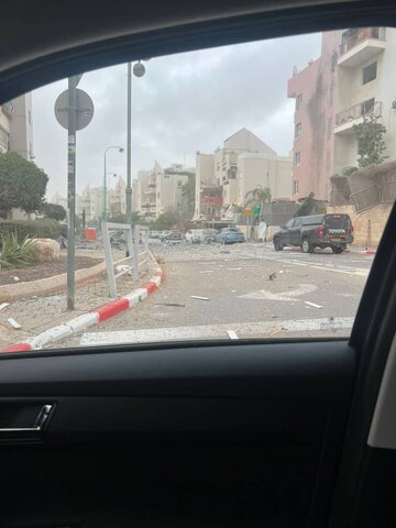 اصابت موشکهای ایرانی به شهر بئرشبع