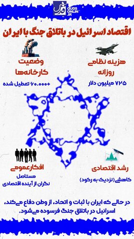 اینفوقدس| اقتصاد اسرائیل در باتلاق جنگ با ایران
