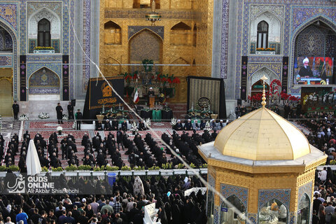 آیین سنتی اذن عزا در حرم مطهر رضوی