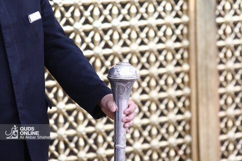 آیین سنتی اذن عزا در حرم مطهر رضوی